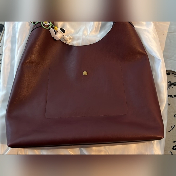 Coach Brooklyn 39 Merlot/Brass Leather Shoulder Bag - Picture 4 of 15